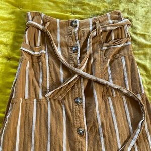 Button up midi skirt